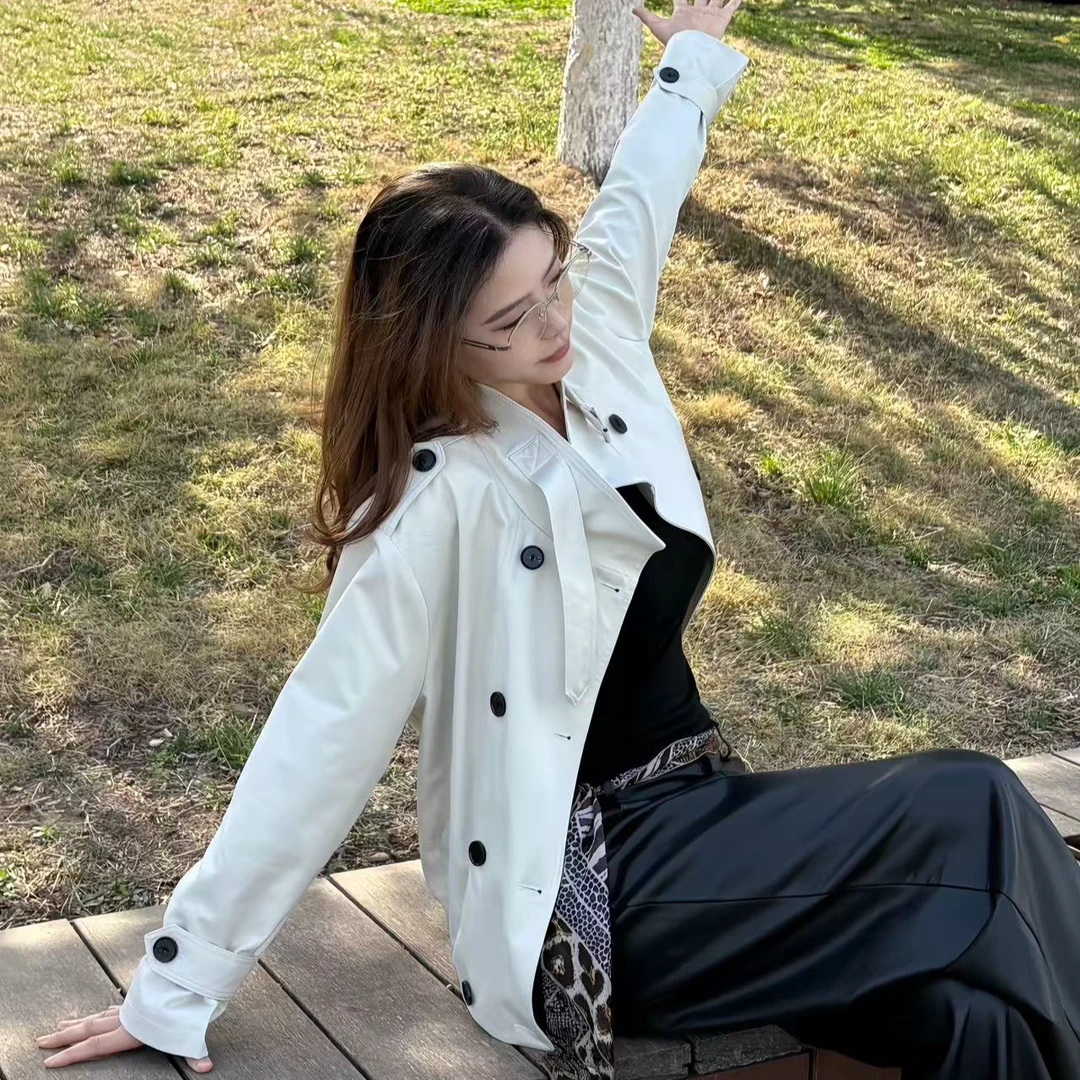 风衣外套女款爆款2025新款洋气休闲小个子百搭炸街风衣外套女春秋