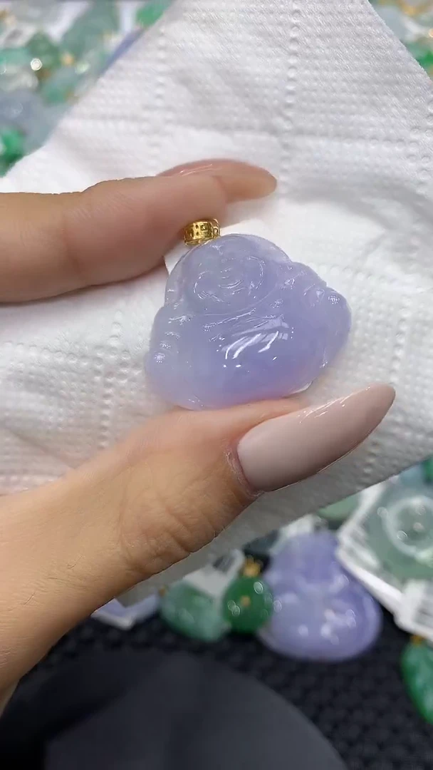 颈饰18K金镶嵌翡翠111111111111