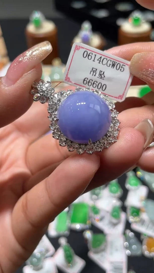 翡翠挂件18K金镶嵌0614CGW05