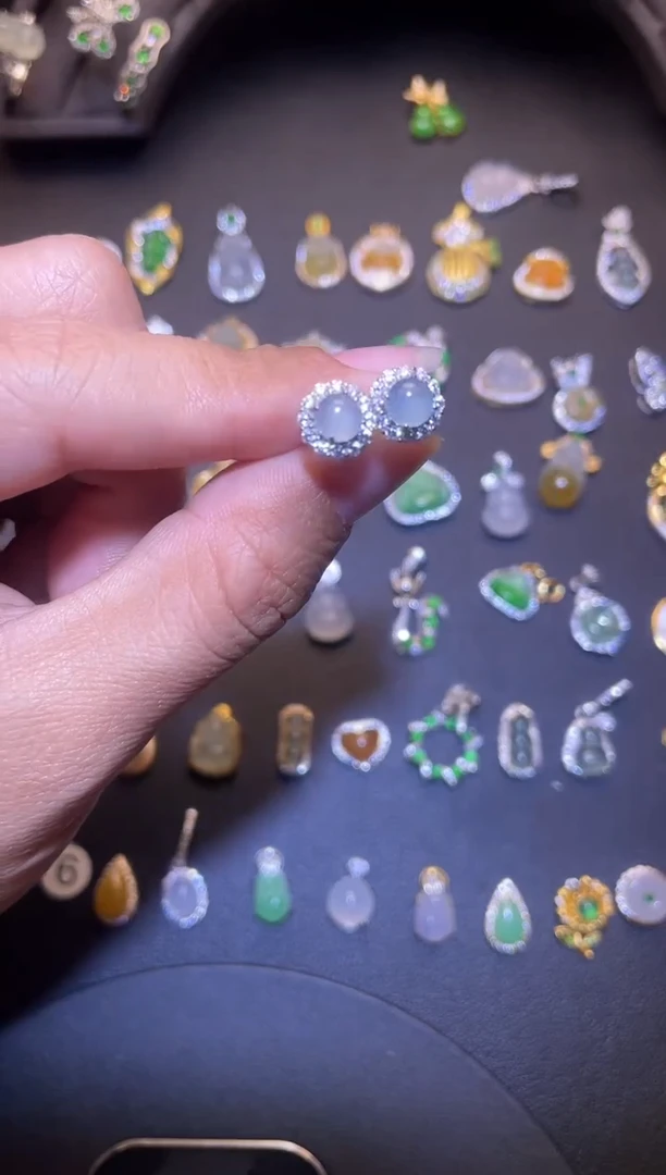 吊坠(不含链)银S925镶嵌翡翠1