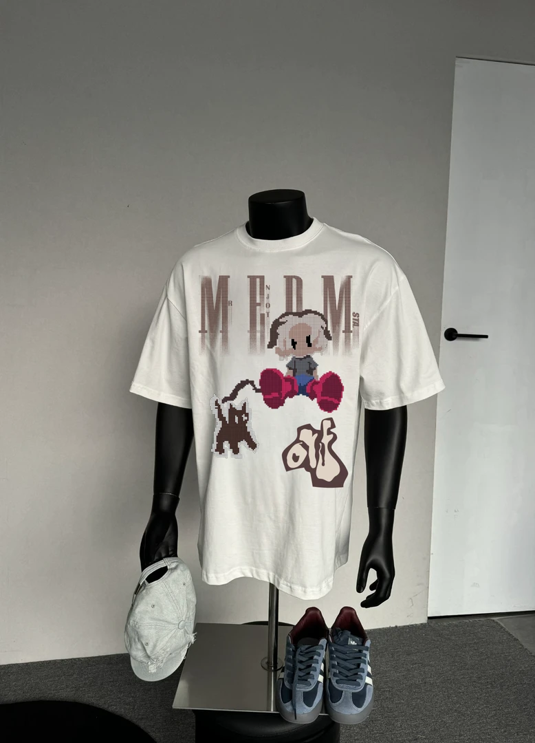 STA.MEDM联名国潮可爱风美式卡通印花T恤男女ins情侣国潮宽松短袖