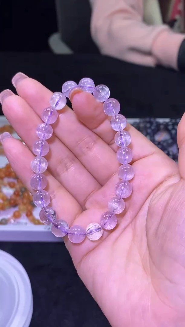 未镶嵌锂辉石单圈毕业级冰透拉丝紫锂辉-A18-多样性发其一