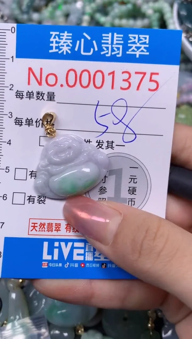 【闪购商品】翡翠颈饰未镶嵌含绳0001375