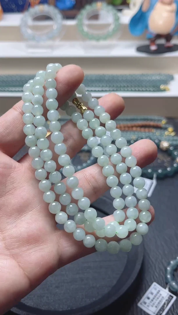 项链未镶嵌翡翠天然缅甸翡翠A货项链卡7左右