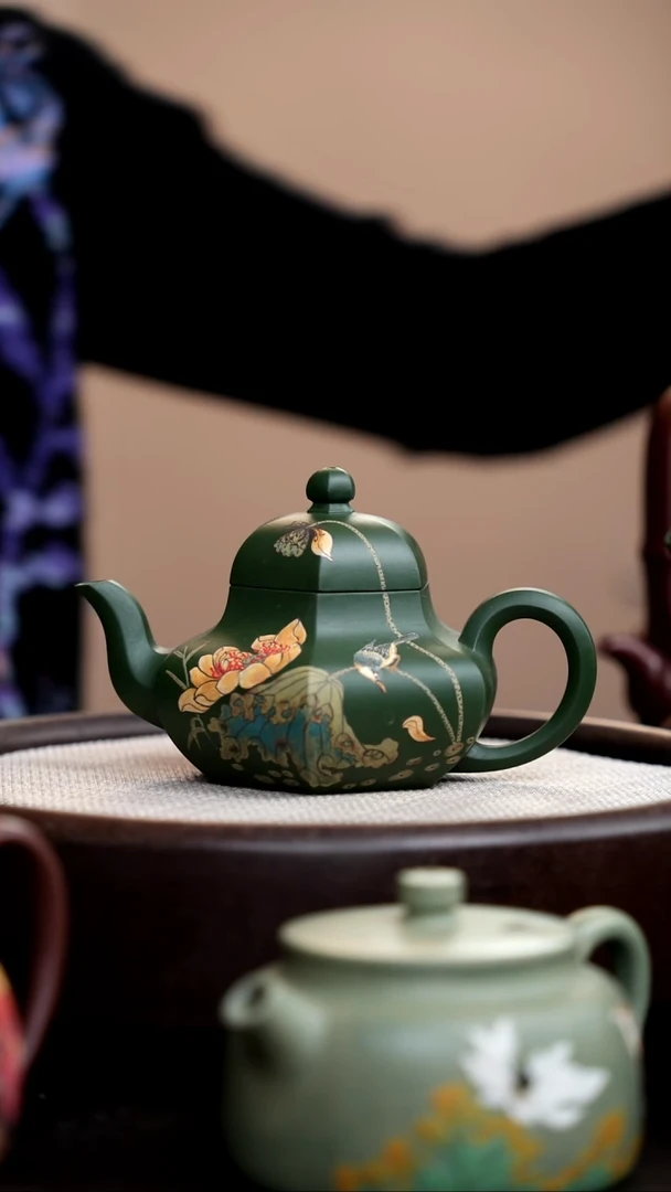 茶壶紫砂民国绿六方思婷