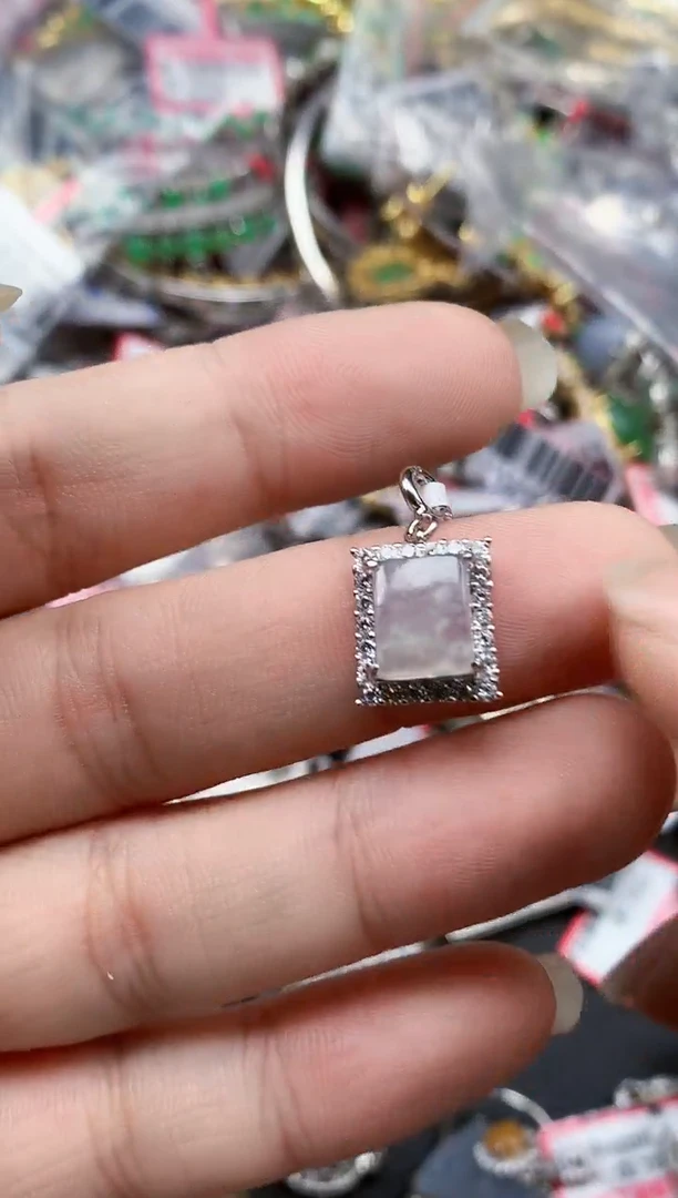 银S925镶嵌戒指翡翠天然A货缅甸翡翠