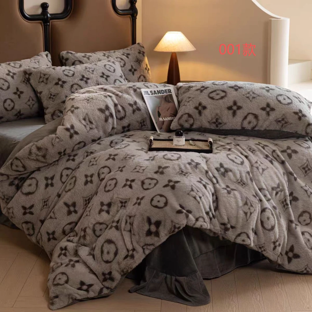 獭兔毛轻奢四件套保暖蓄热保暖冬季床品套件空调四件套