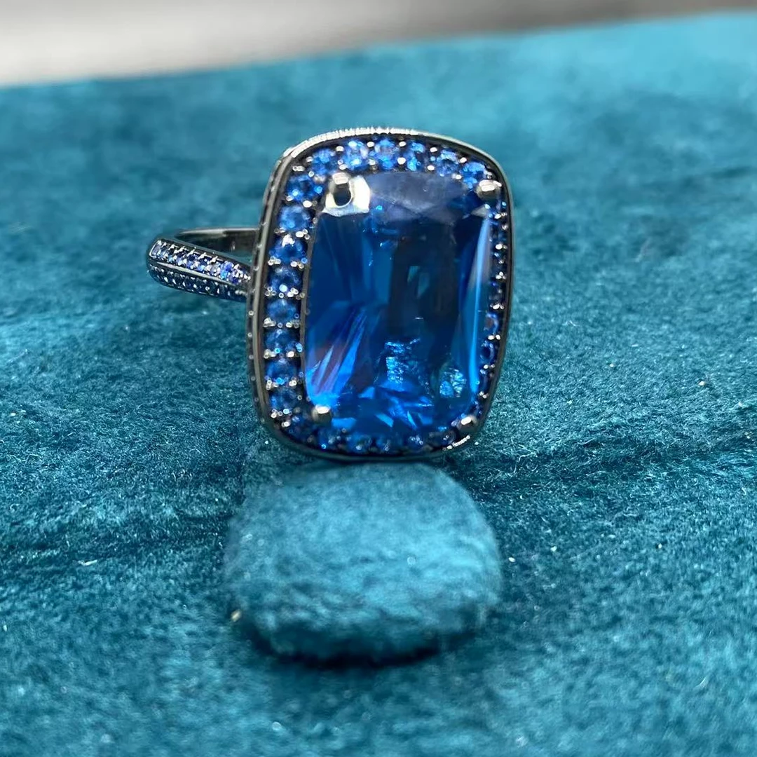 【南非库里南】NFKLN 高端奢华定制 蓝底黑托戒指  331