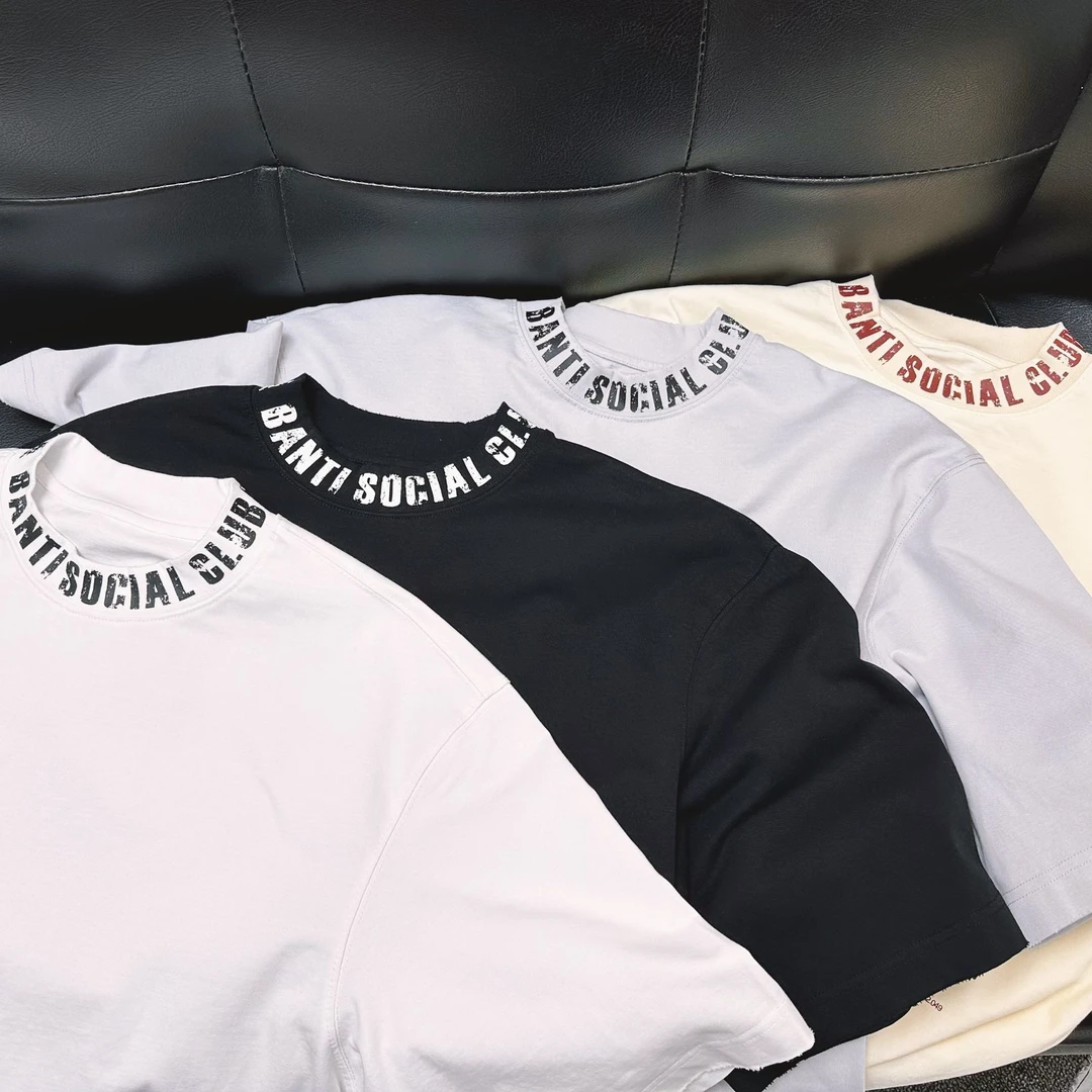 25SS重磅320克纯棉原创英文项链设计短袖#T390