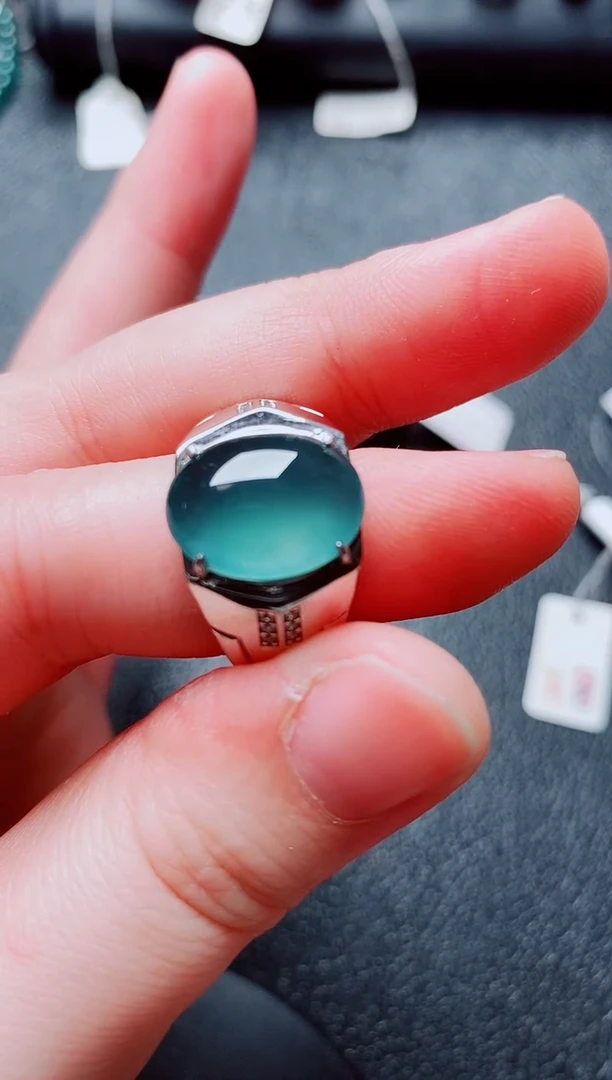 银S925镶嵌戒指翡翠1111