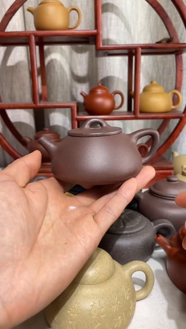 【闪购商品】紫砂茶壶台西底槽青平盖石瓢150cc