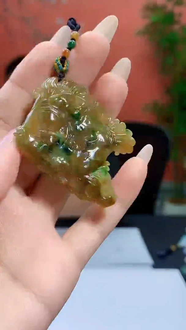 未镶嵌定制翡翠 4831ty-毛货挂件25