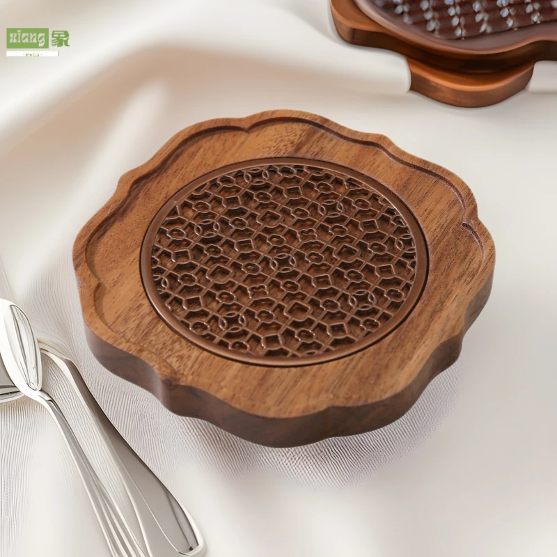 胡桃木壶承实木壶承长方形专用茶盘木质茶托茶承新中式干泡台