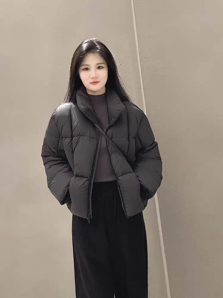 2025大肯豆款短款90白鸭绒羽绒服时尚简约大气百搭减龄
