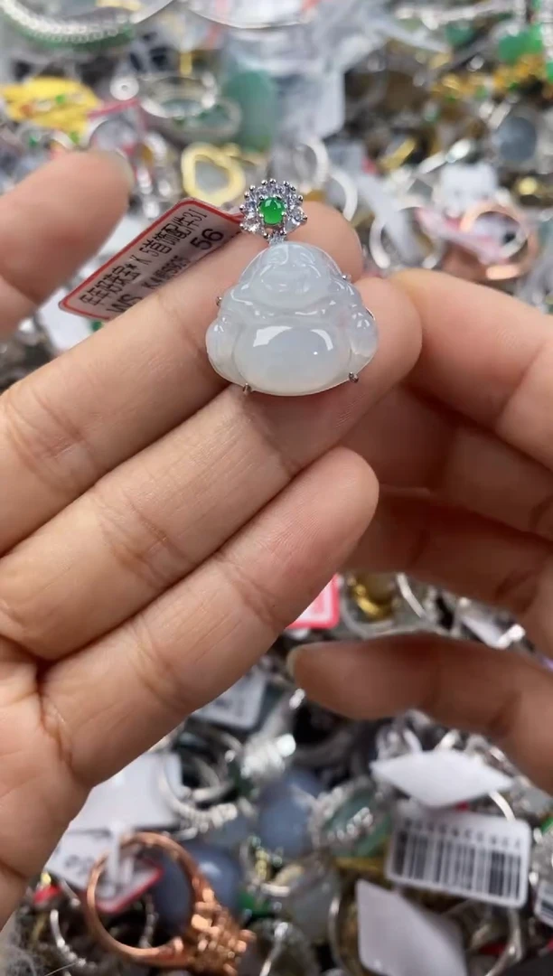 银S925镶嵌戒指翡翠7777---3