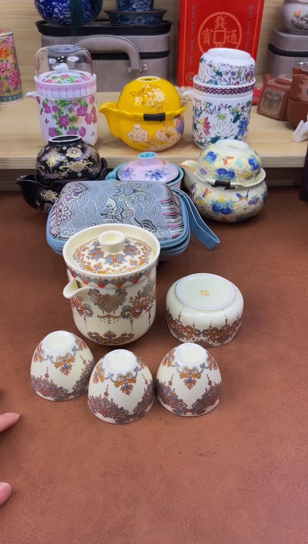 陶陶瓷茶具摆件旅行套组