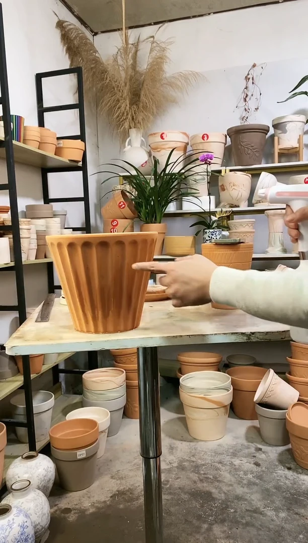 【闪购商品】红陶24*21红陶甜筒盆 1盆无托