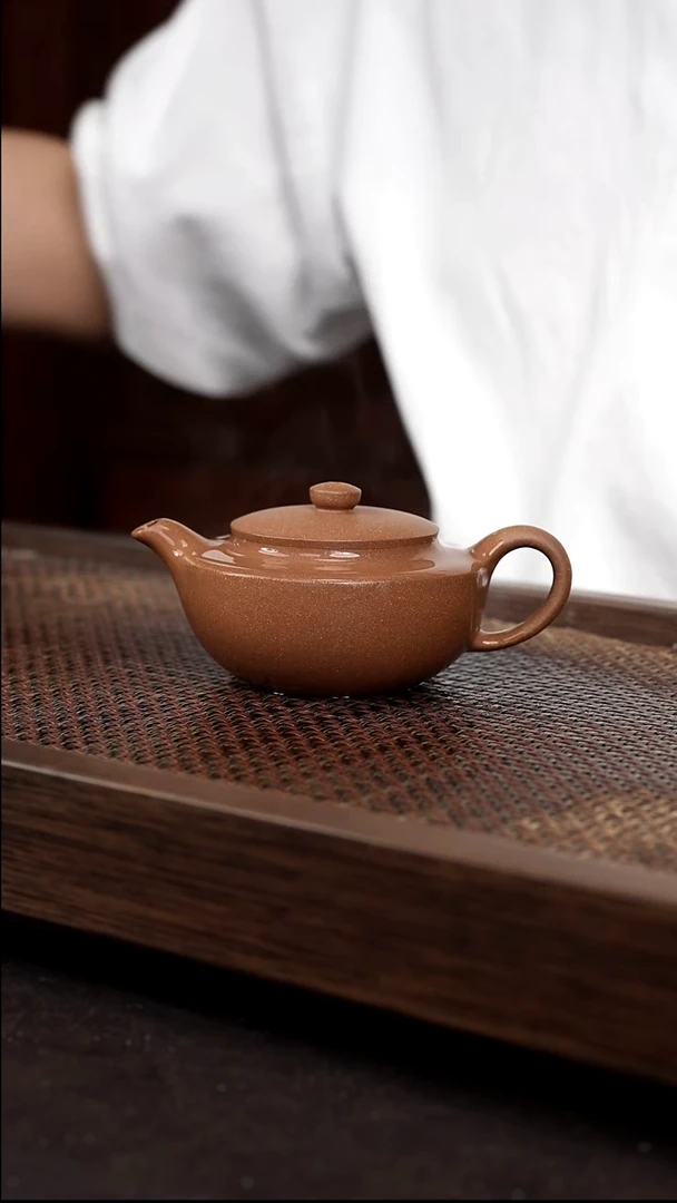 茶壶紫砂老段泥扁石