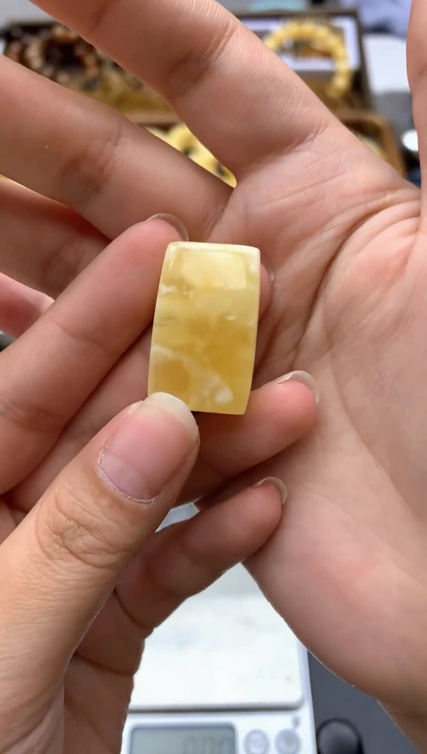 【闪购商品】琥珀珠宝奇石未镶嵌086琥珀蜜蜡花粉