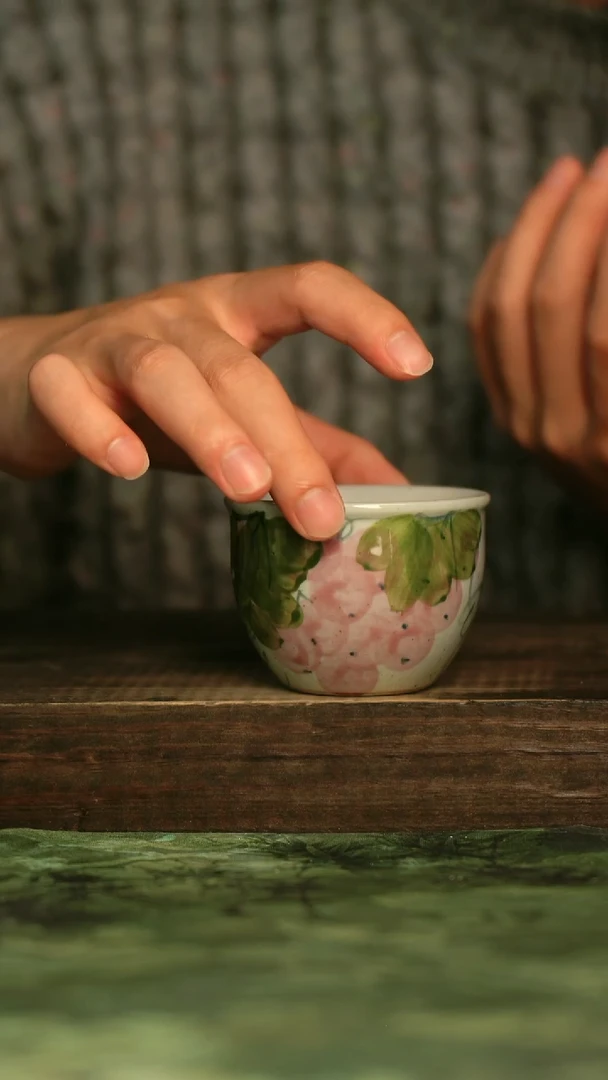 陶瓷青诗集手工手绘瓷器