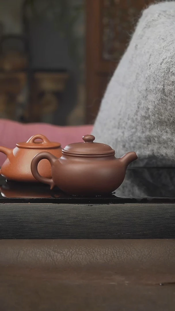 茶壶紫砂28，仿古，紫泥，150cc