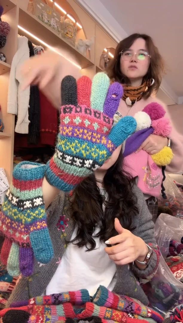 羊毛娜****7百羊毛五指手套452