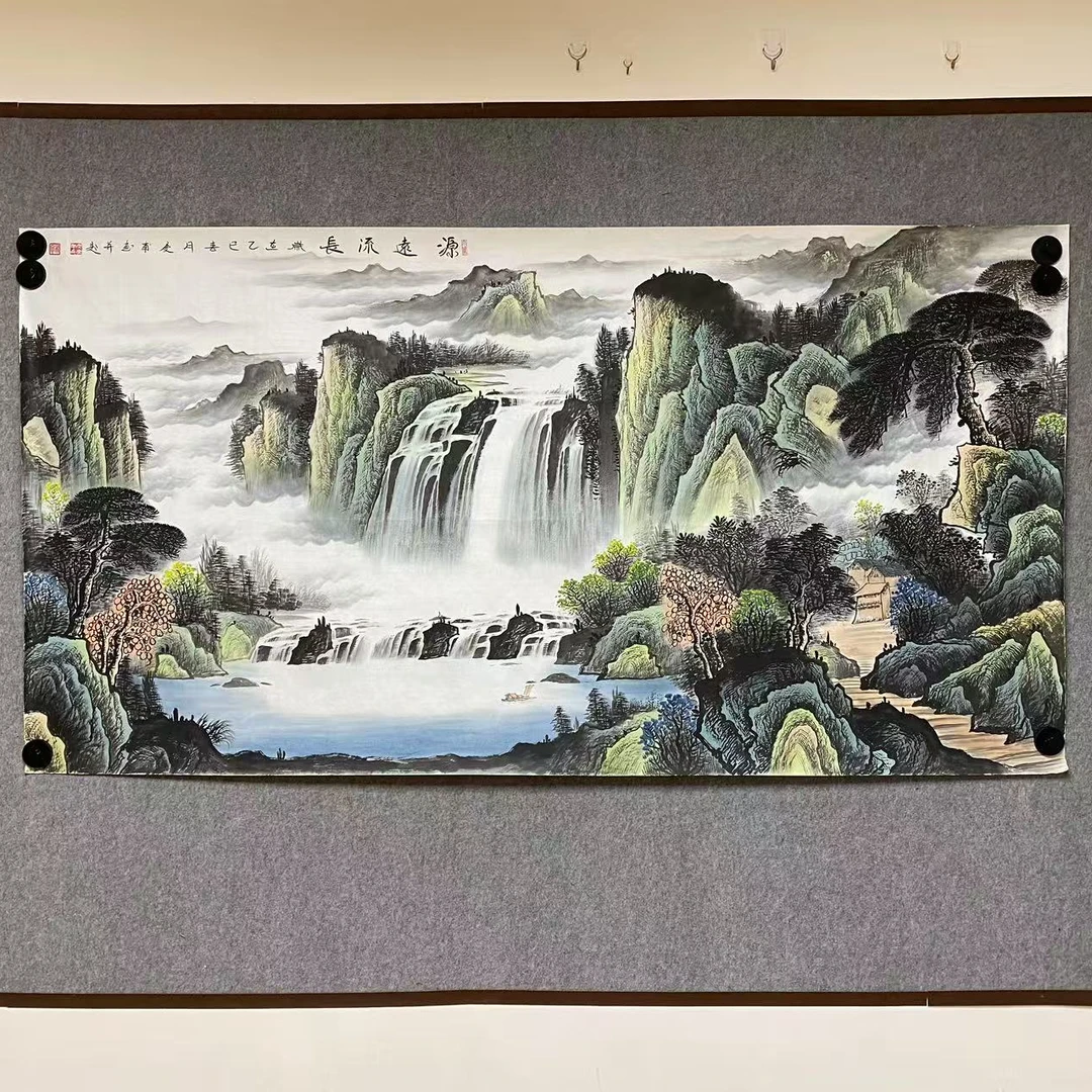 国画源远流长—武庆甫老师纯手绘大八尺2.4/1.2米山水画芯