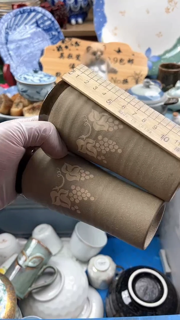 瓷片桃**酱英哥歌瓷器满19.9包邮