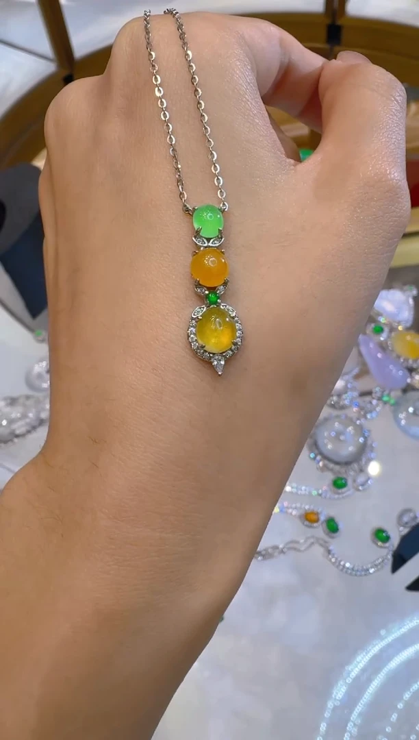 套链银S925镶嵌翡翠多样性团购发一件