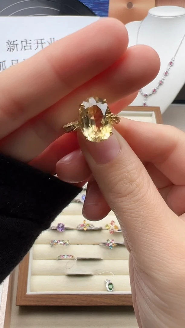 银S925镶嵌戒指水晶9
