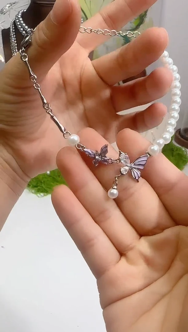 合成立方氧化锆合金锆石合金小紫蝶手链