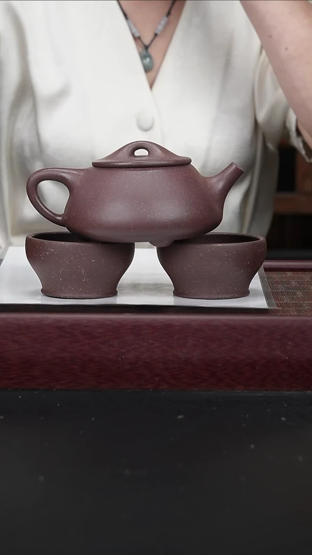 茶壶紫砂天青景舟满瓢350cc加杯子2