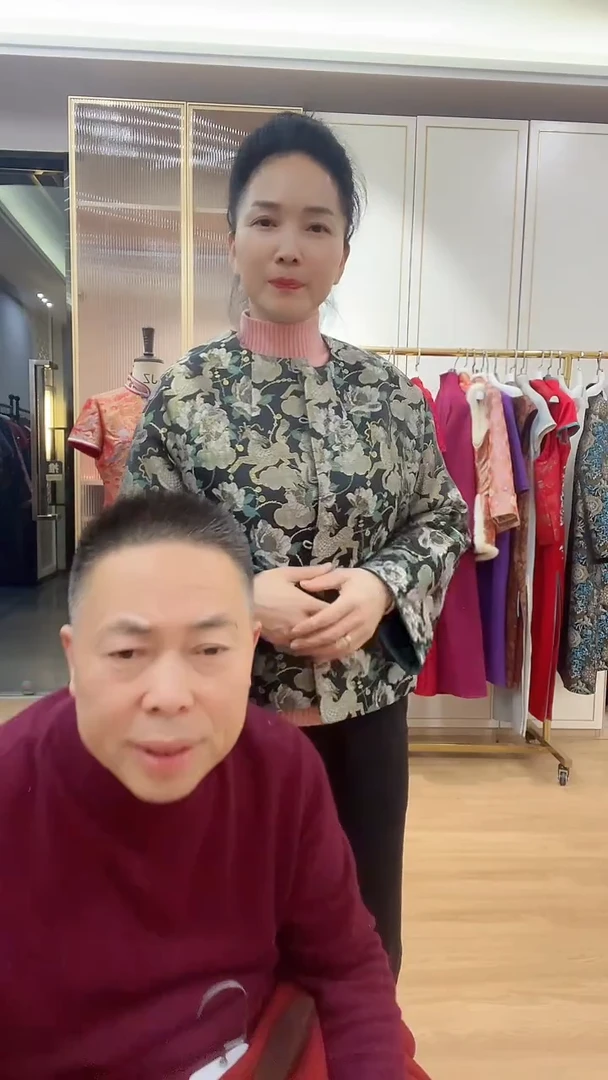 麒麟牡丹加棉外套穿到120斤