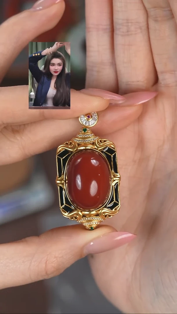 【闪购商品】南红玛瑙118K金镶嵌111111111