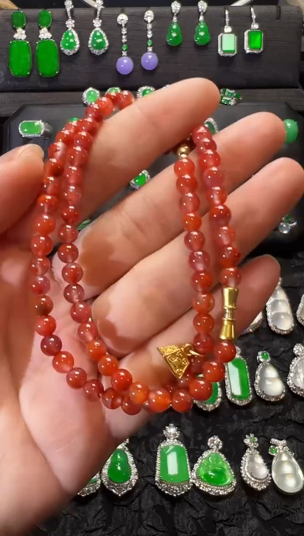 颈饰未镶嵌南红玛瑙南红珠链