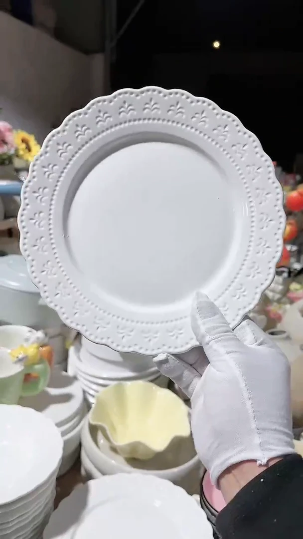 【闪购商品】瓷片浮雕盘微瑕 凑满20元包邮