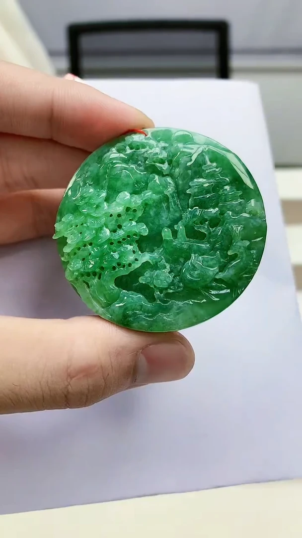 未镶嵌定制翡翠4852bb-毛货挂件24