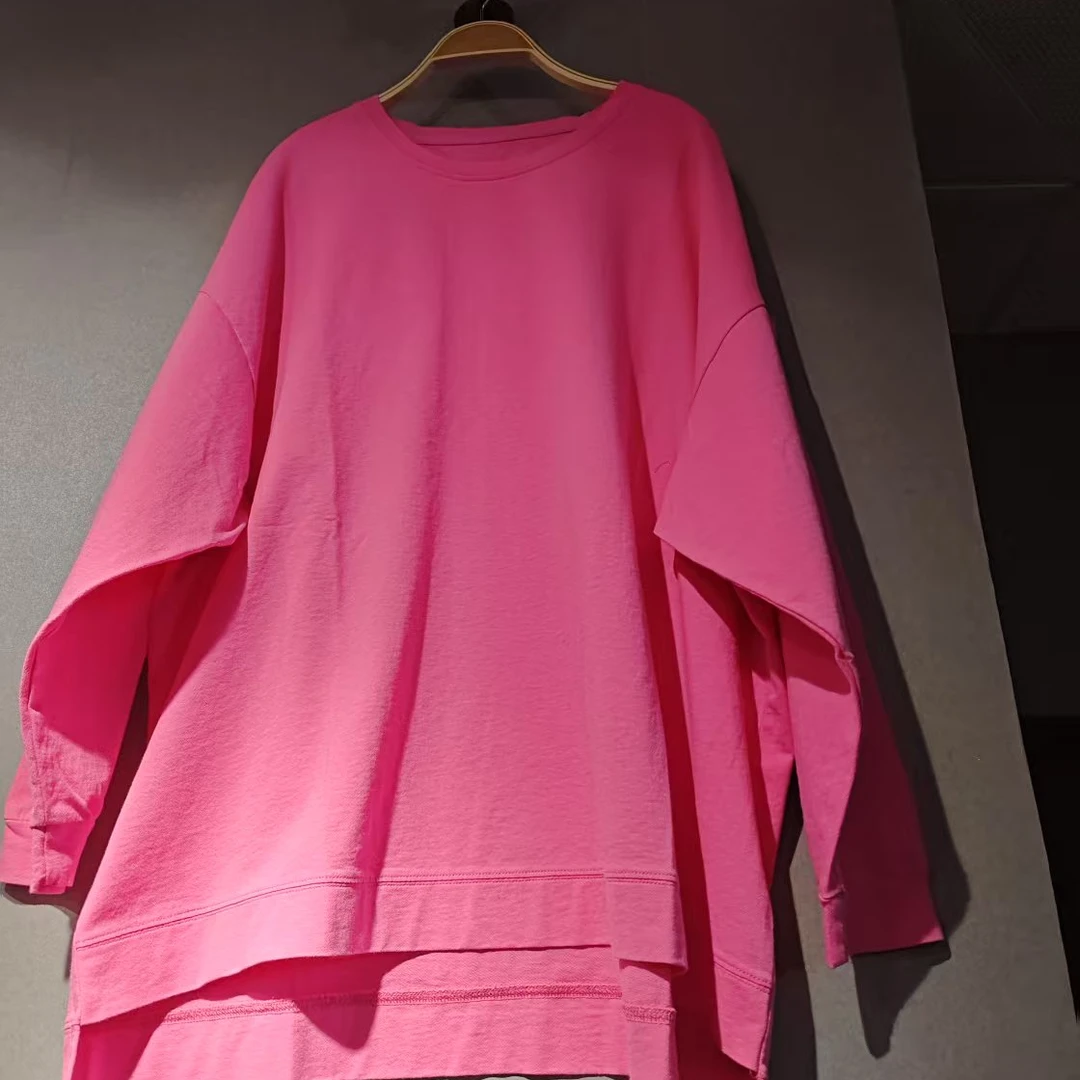 中长款长袖春季纯色体恤