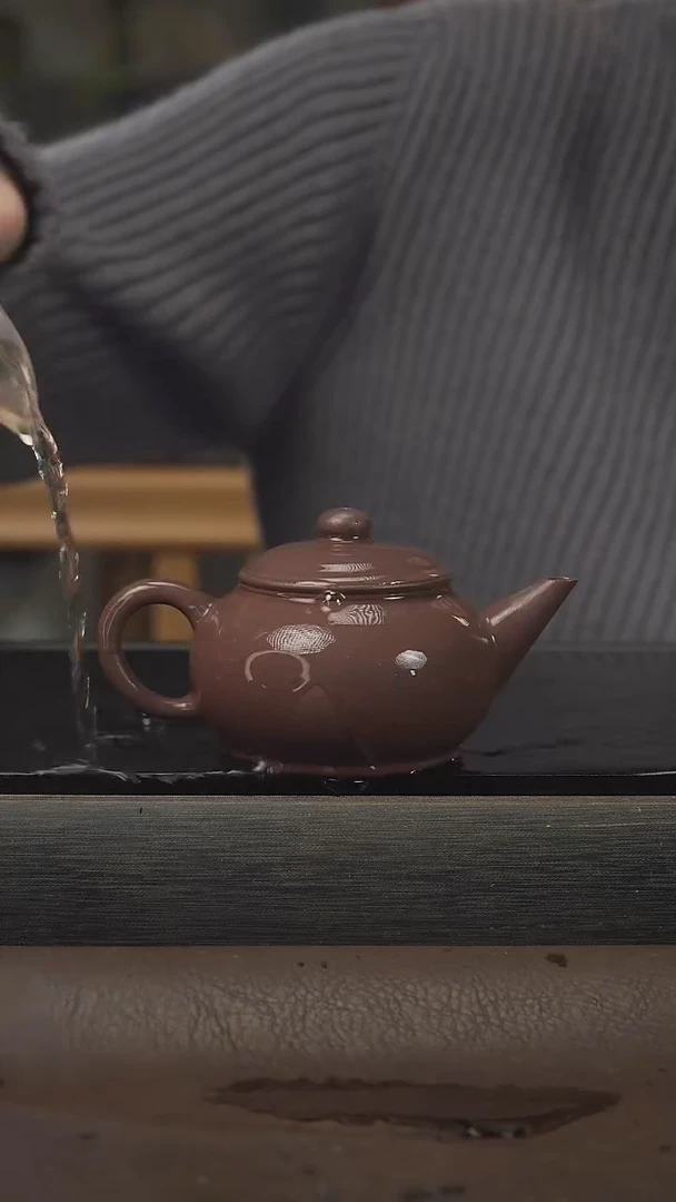 茶壶紫砂41，天青，水平，150cc