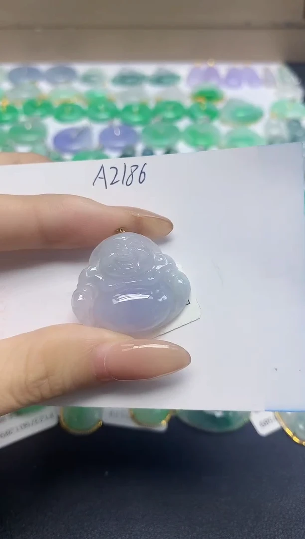 颈饰18K金镶嵌翡翠天然缅甸翡翠A货翡翠百元以上9元证书费自理