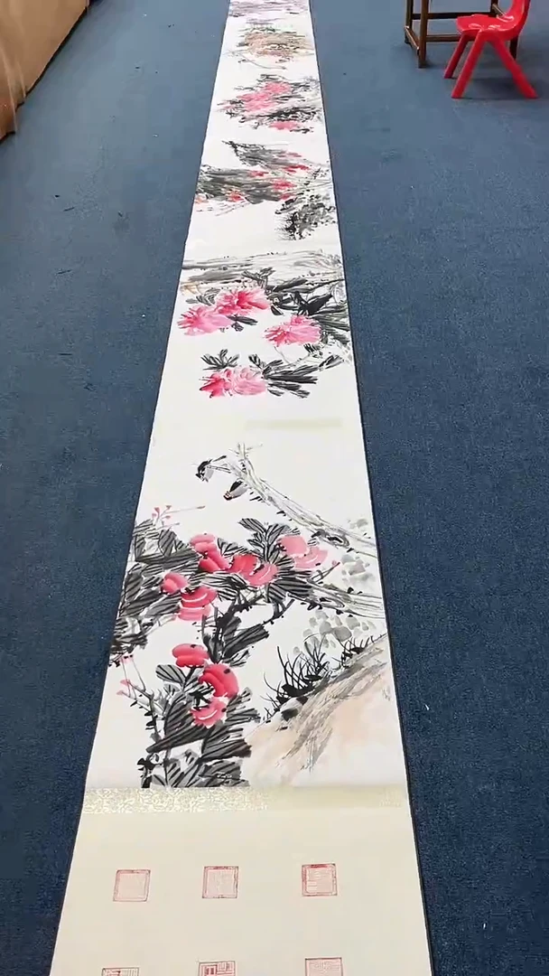 书法刘华亮群卉争妍长卷
