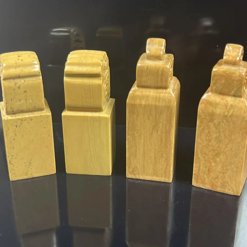 巴林木纹石姓名印章订制手工刻字姓名章压脚章