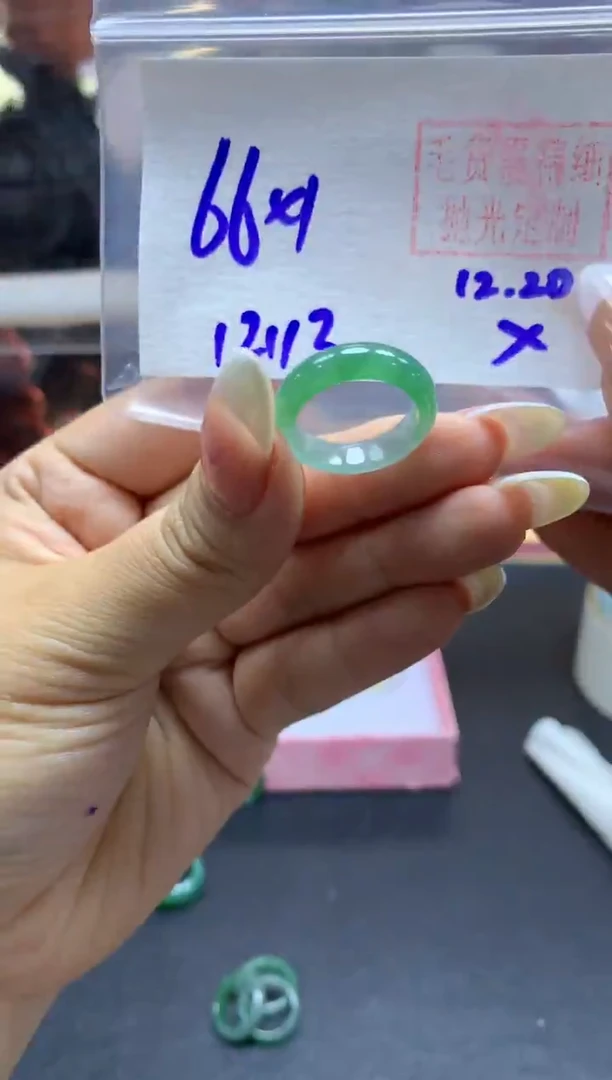 未镶嵌定制翡翠戒圈#66元-毛货需精细抛光