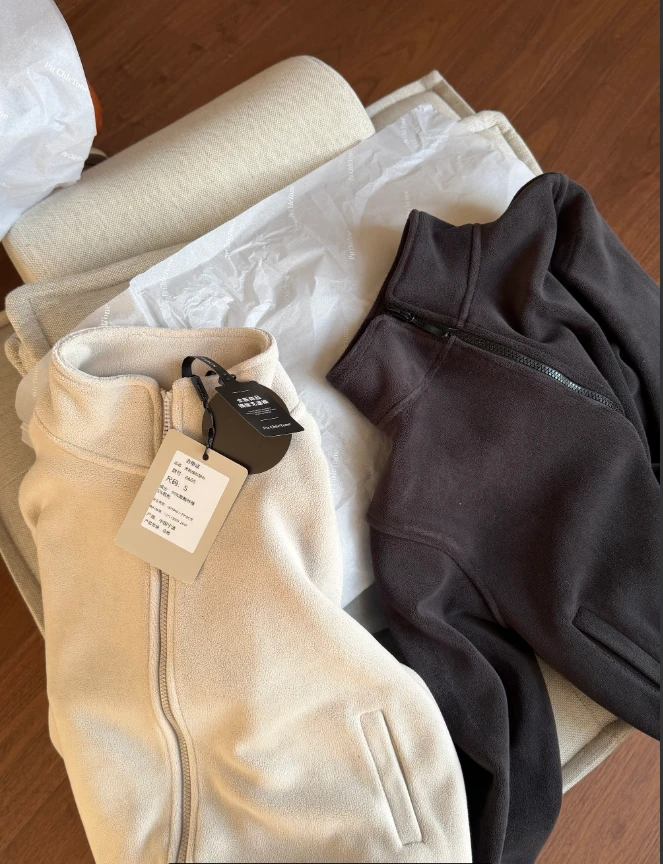 【朴大艺】热感公式 加厚立领卫衣奥粒绒正肩保暖拉链衫外套6605