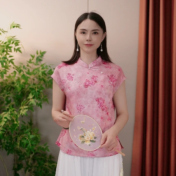 新中式国风梅花上衣7005