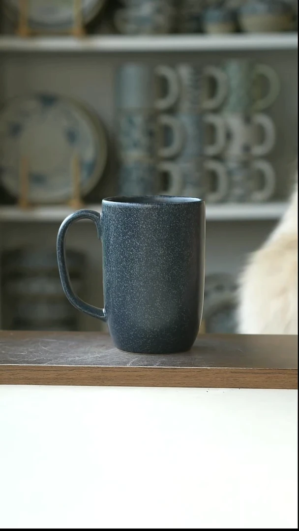 陶窑变深海蓝马克杯350ml@7-7@微瑕