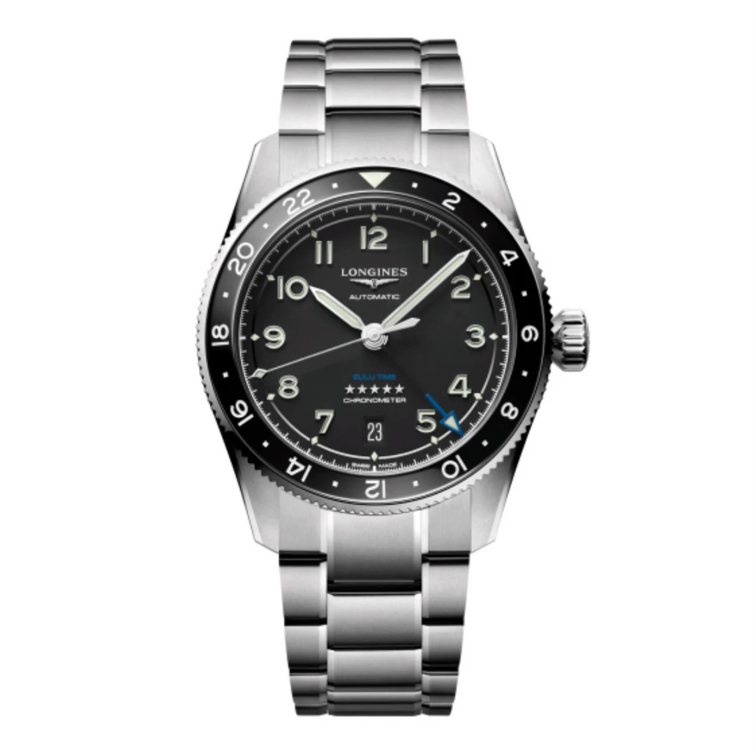 99新 Longines/浪琴 喜物/先行者祖鲁时间L3.802表径39黑盘优雅