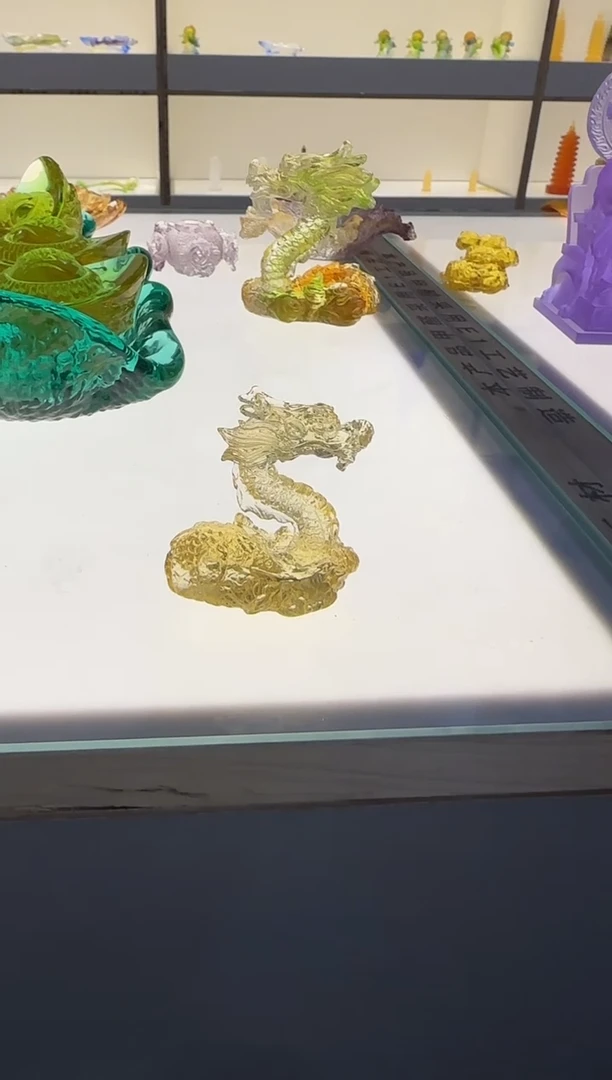 手工艺品琉璃小龙5cm