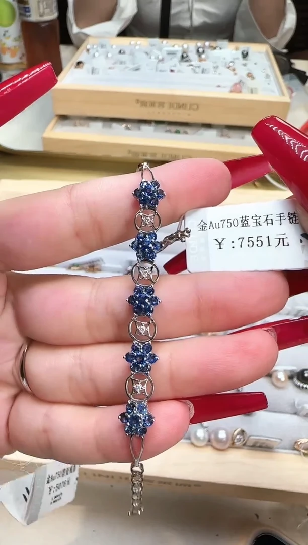 蓝宝石手链18K金镶嵌?****JMJ250400208