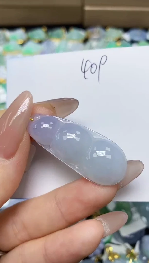 翡翠18K金镶嵌颈饰天然翡翠A货